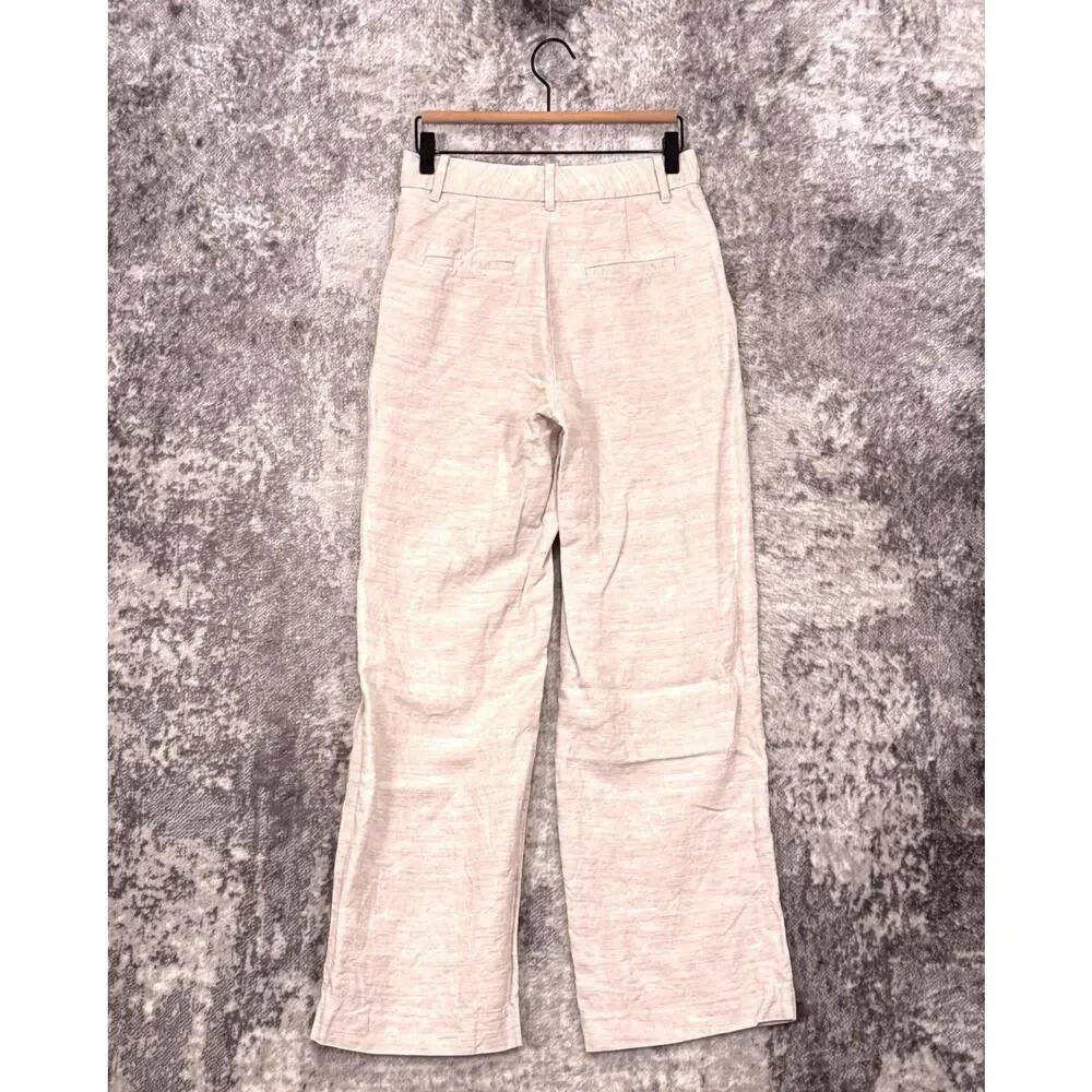 Aritzia The Effortless Pants 6 Womens Linen Wilfred Pleated Trouser